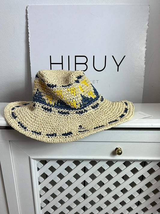 SCALPERS. Sombrero rafia estampado. TU