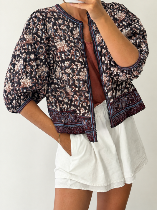 M.A.B.E. Chaqueta algodón estampada volumen