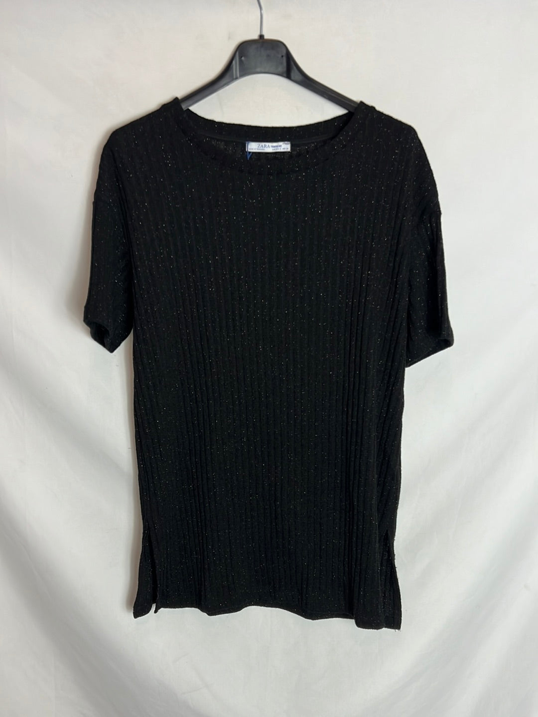 ZARA. Top canale hilos brillo. T S