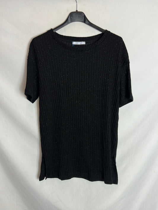 ZARA. Top canale hilos brillo. T S