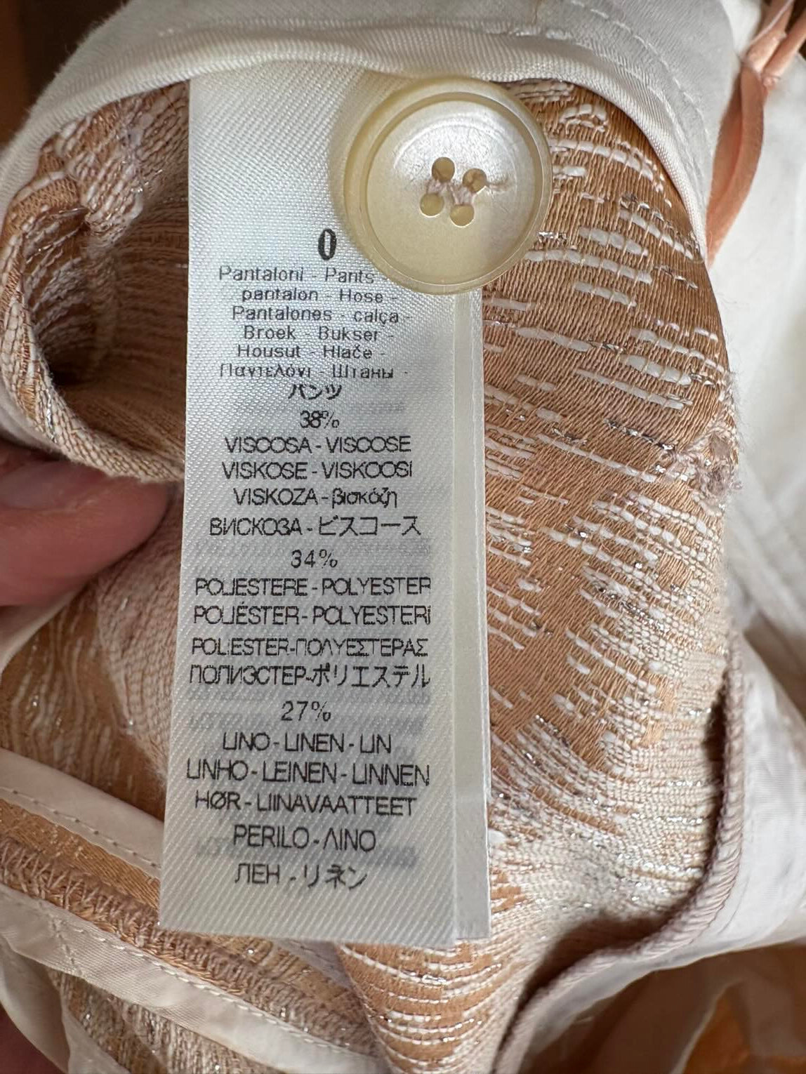 FORTE FORTE. Pantalón pinza pastel con lino