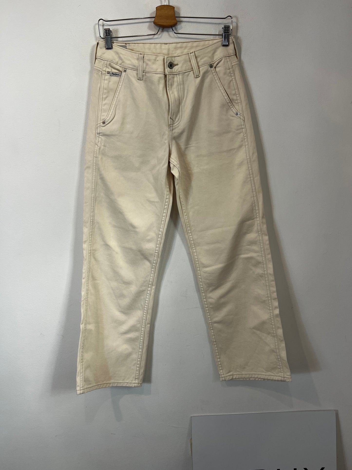 PEPE JEANS. Denim color crudo costuras