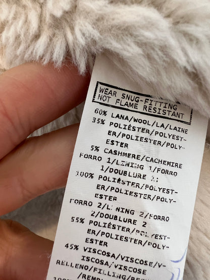 PILI CARRERA. Abrigo gris jaspeado lana. T 12 meses