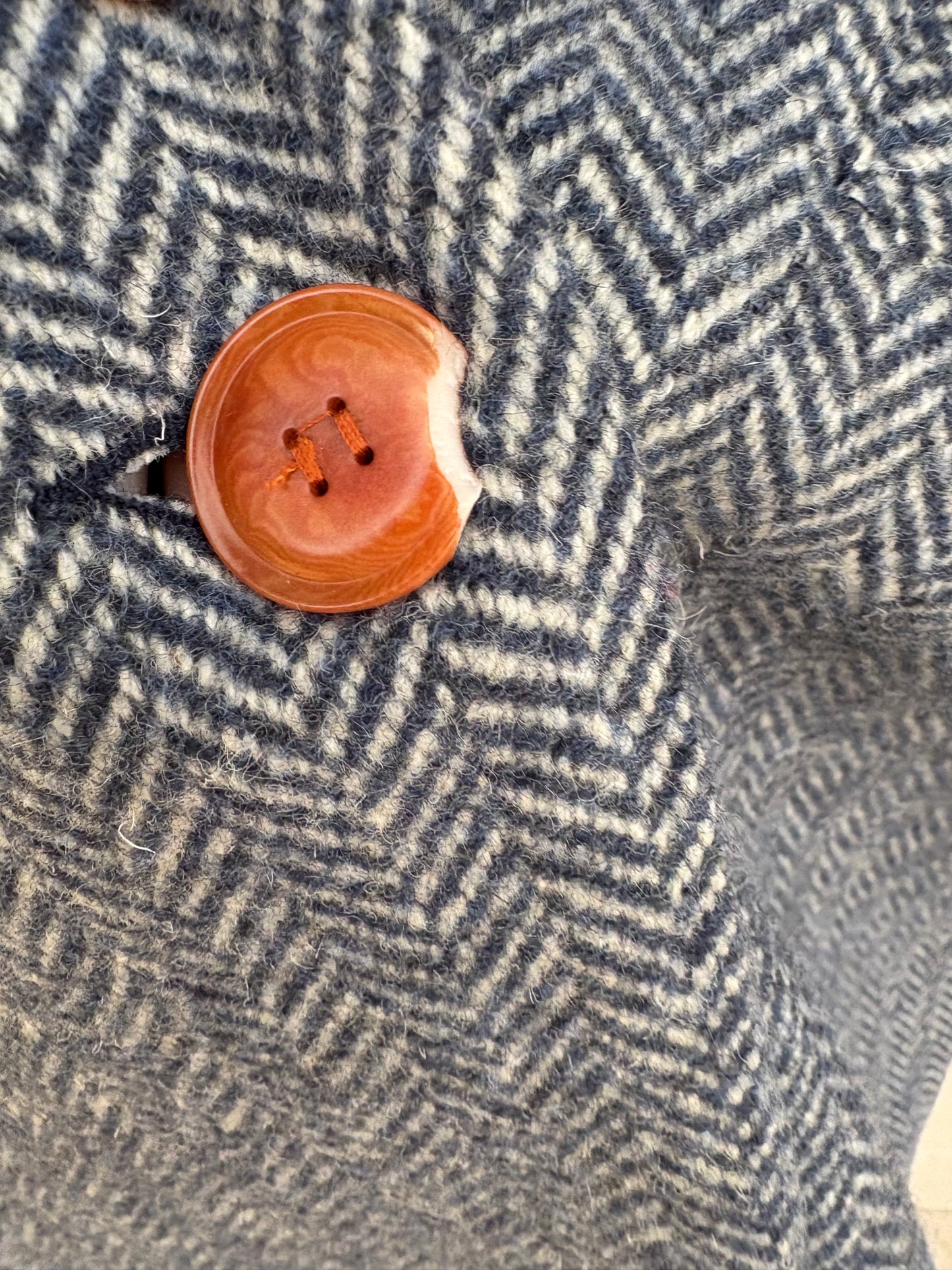 EMILE ET IDA. Chaqueta lana azul espiga