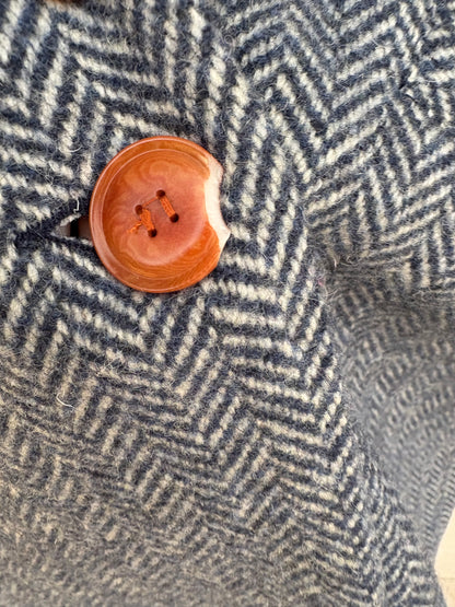 EMILE ET IDA. Chaqueta lana azul espiga