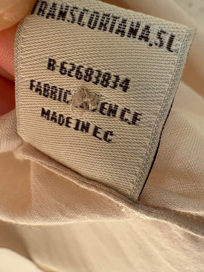 CORTANA. Camisa beige algodón ligero