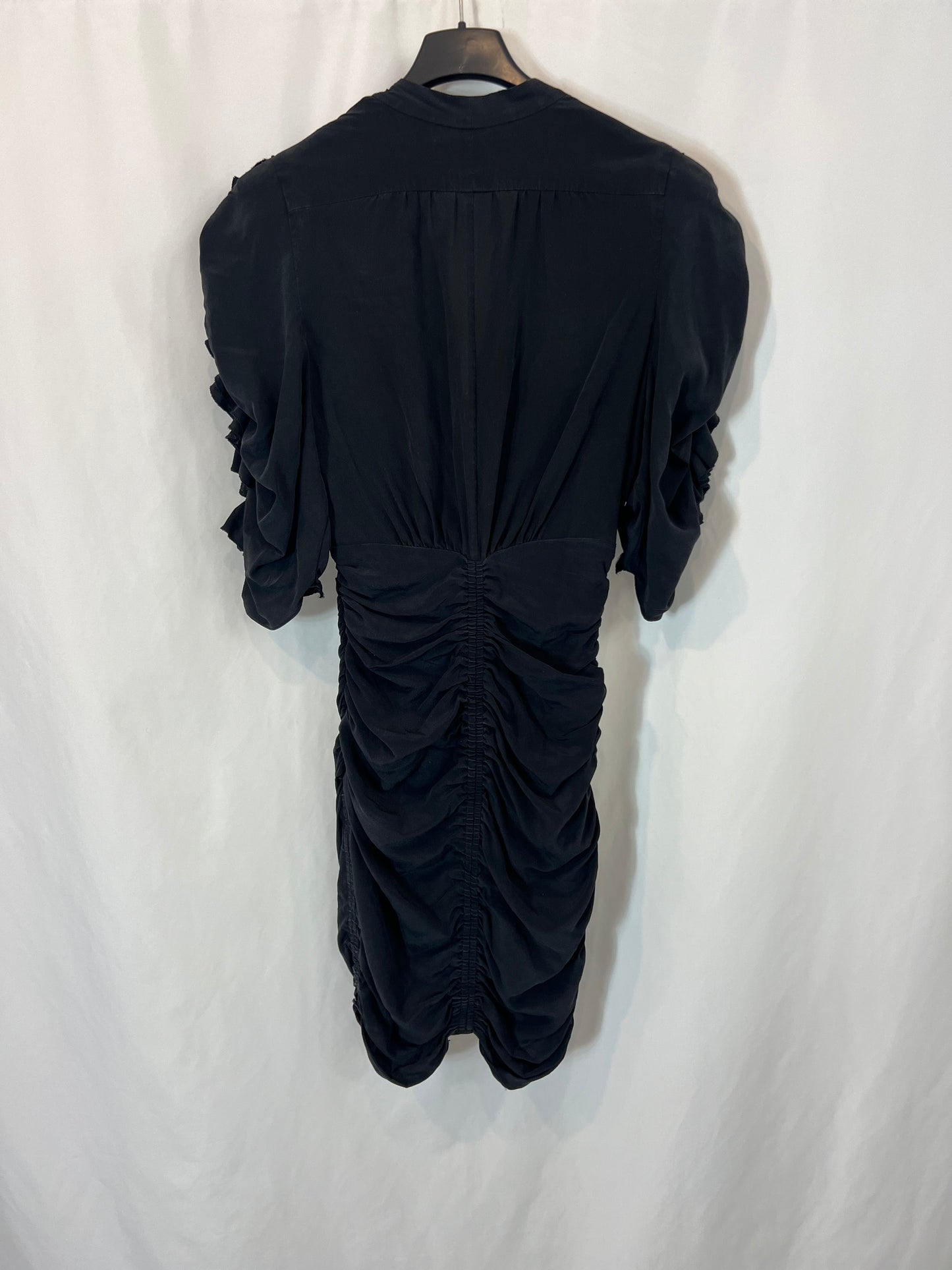 ISABEL MARANT. Short gathered silk dress. Size 36