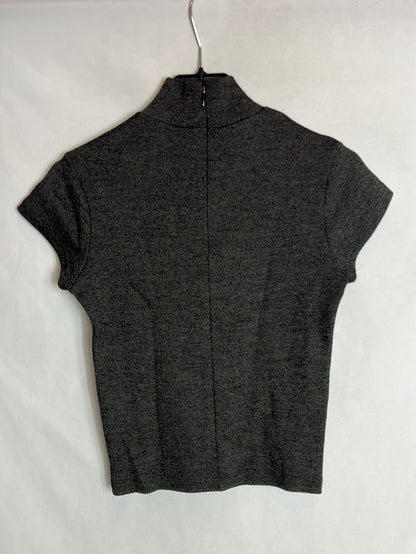 ROBERTO VERINO. Top gris jaspeado elastico . T 38