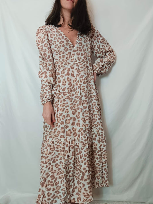 KIVARI. Vestido largo print T.4(XS/S)