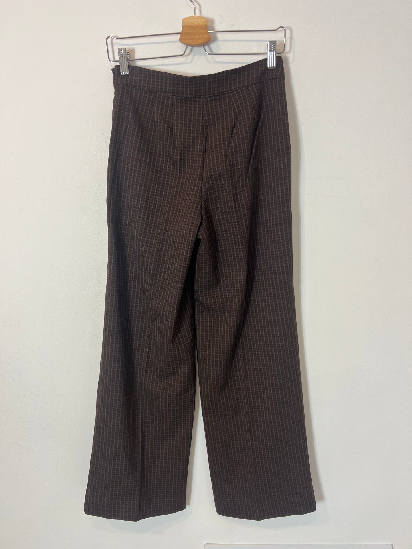 MONOPRIX. Pantalón cuadros pata ancha. T 36