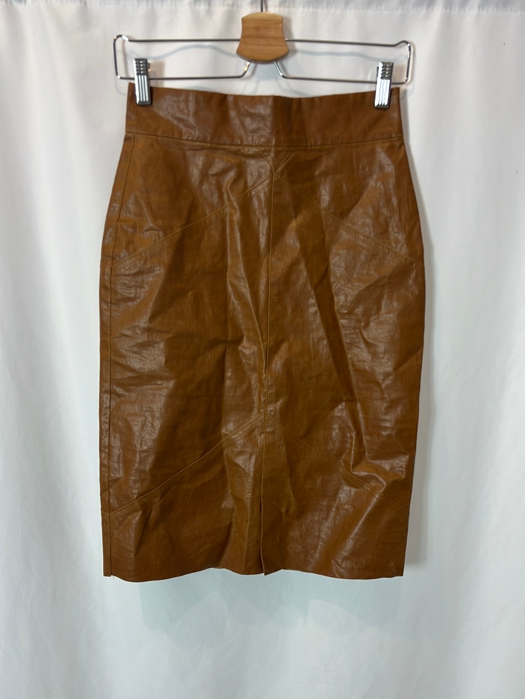 ISABEL MARANT. Textured brown midi skirt. Size 36