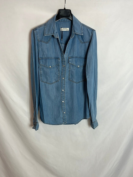 ZARA. Camisa denim fina T.s
