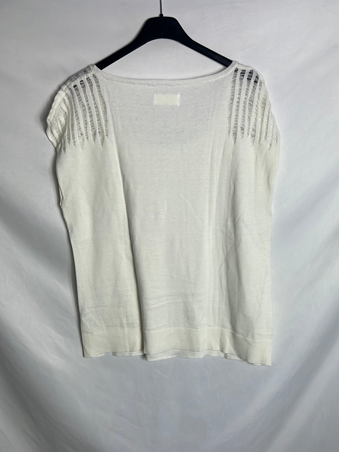 ZADIG&amp;VOLTAIRE. Ecru cotton and silk top. TM/L