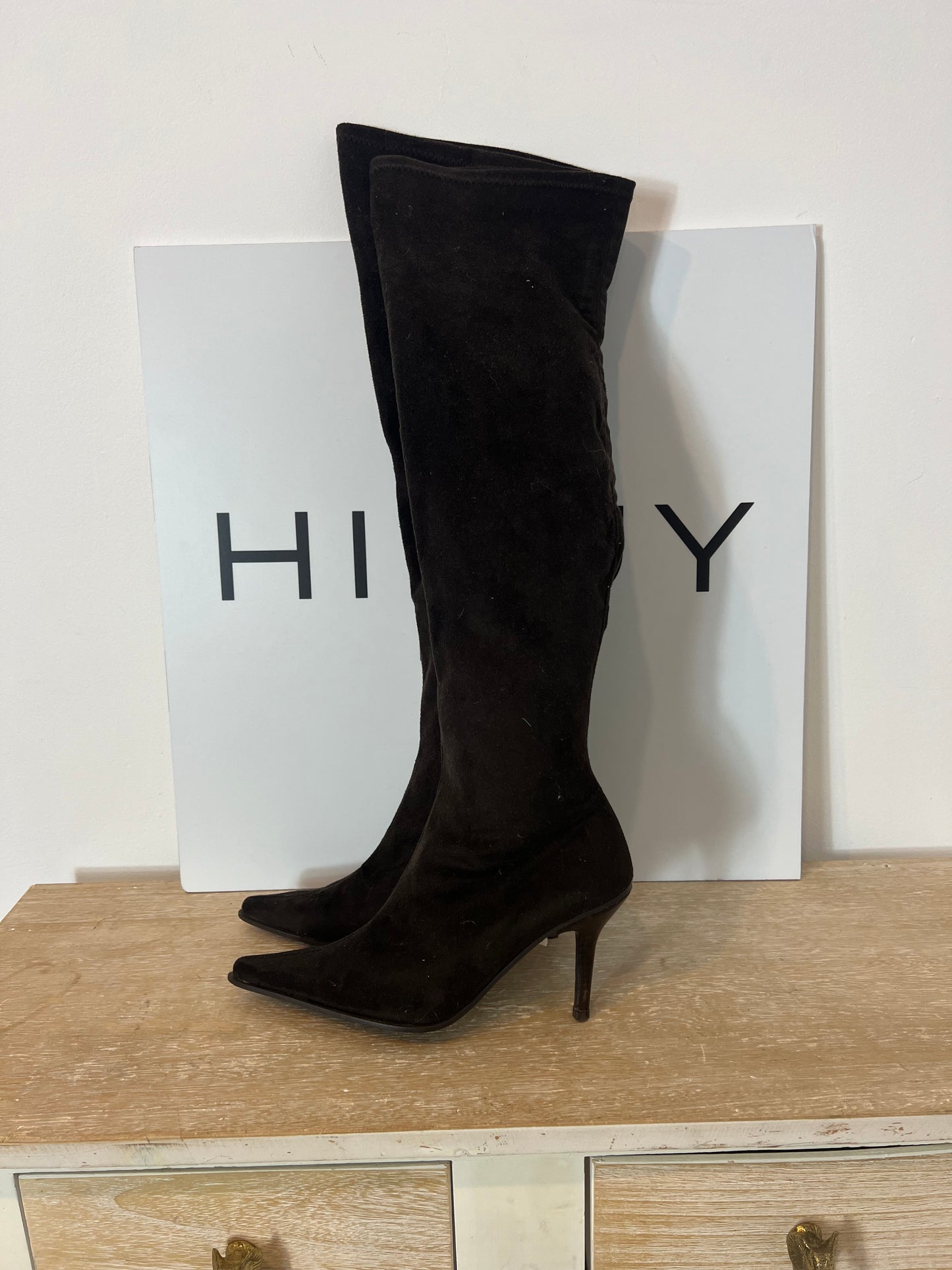 GIANCA PABBIO. Brown high boots, size 37