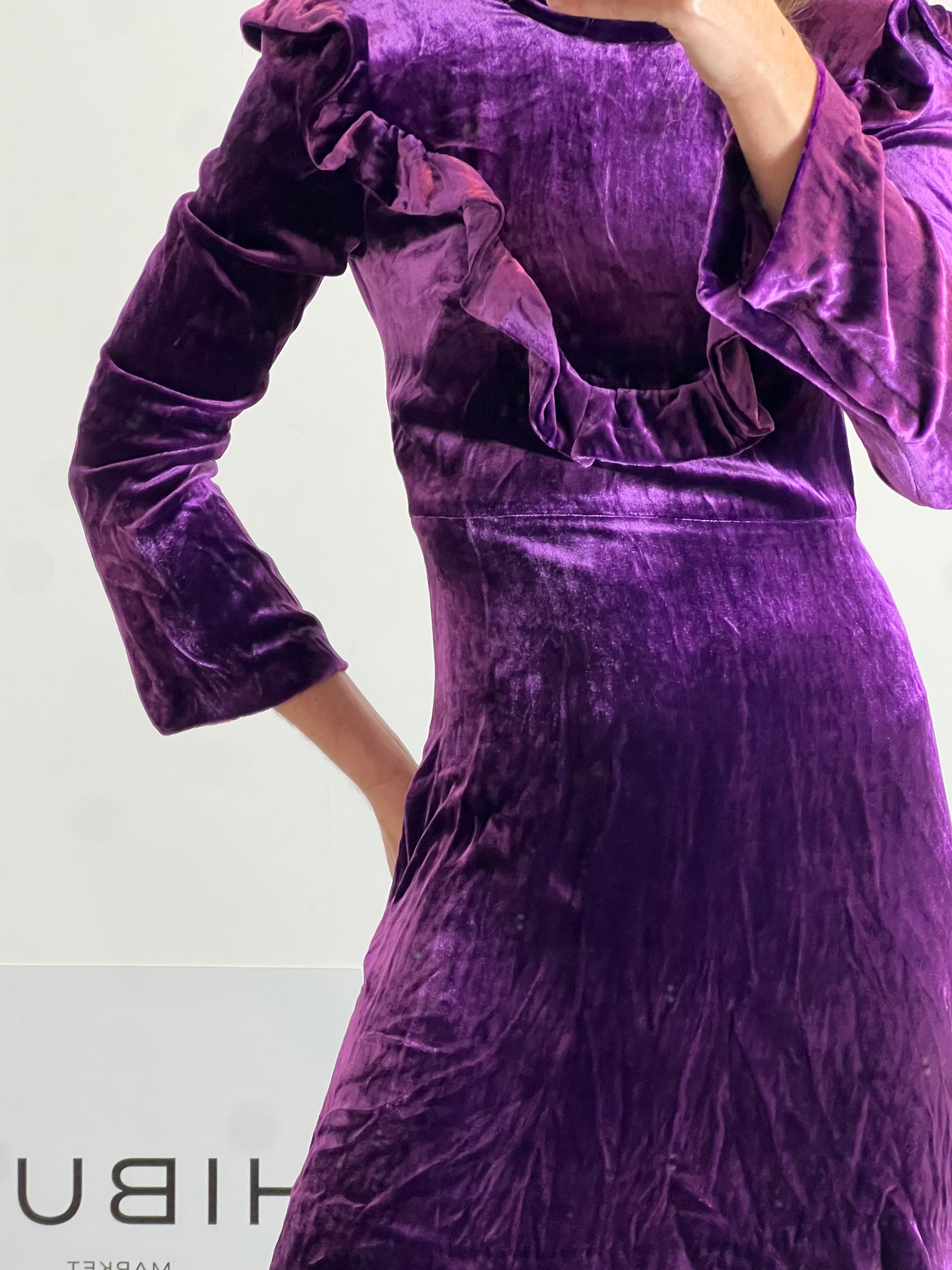 sandro velvet dress SANDRO. Purple velvet dress. Size 2(m) – Hibuy market