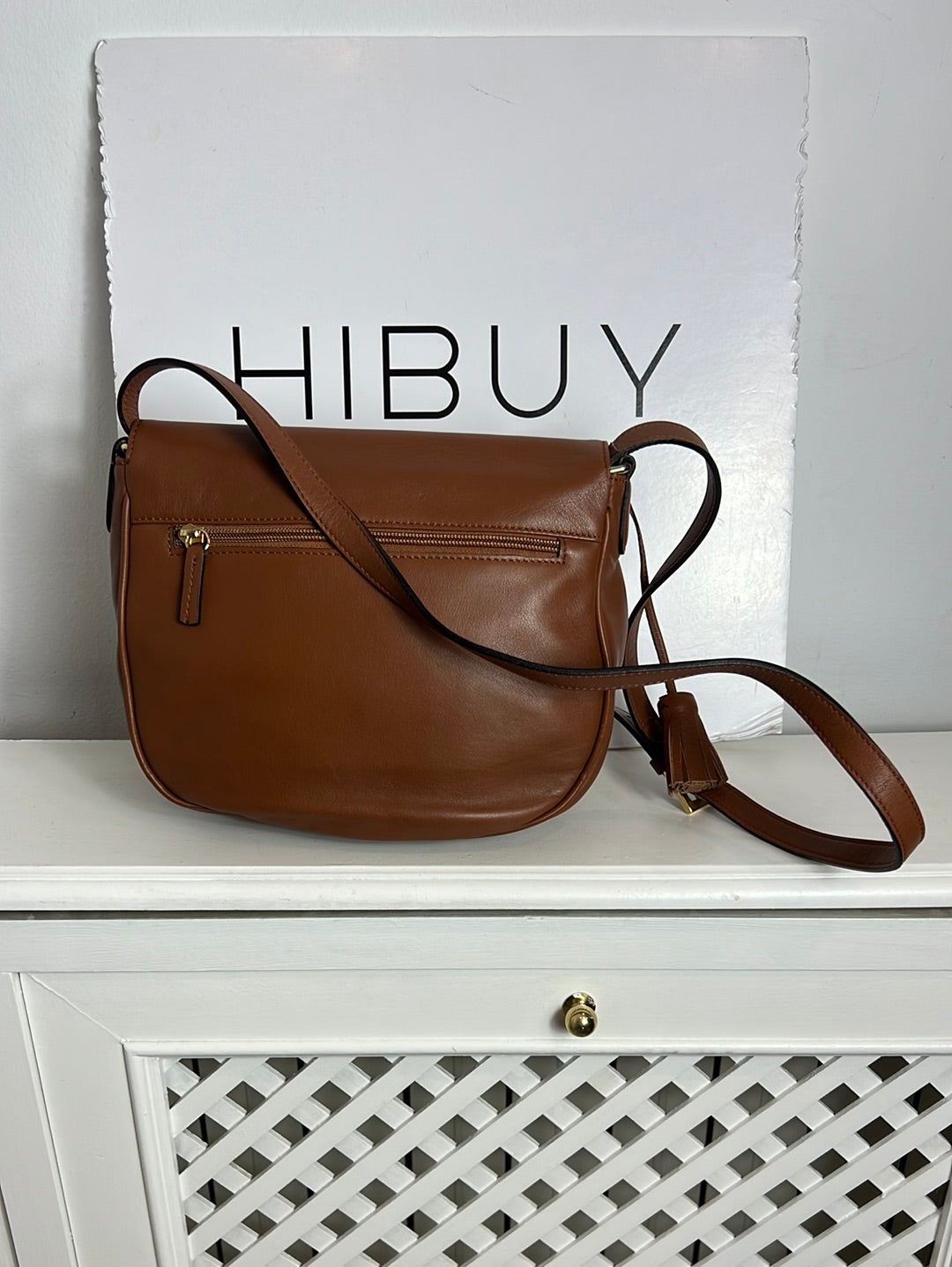 LA FIVE. Bolso marrón piel