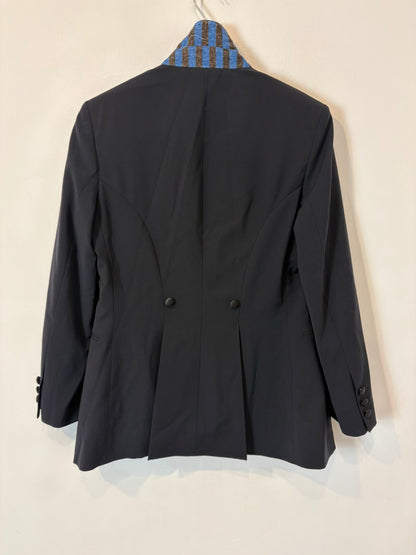 PAUL SMITH. Blazer azul con lana detalles