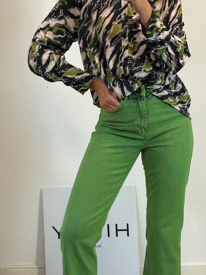 NICOLÍ. Denim recto verde