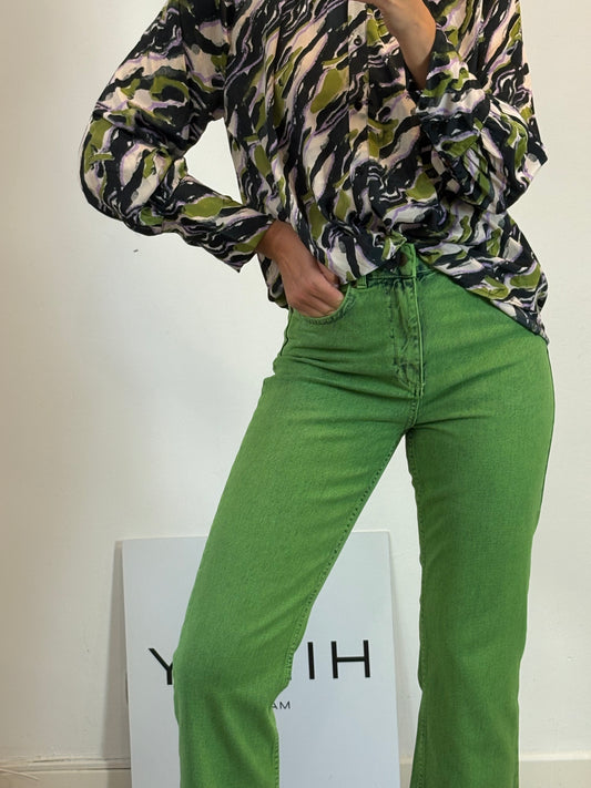 NICOLÍ. Denim recto verde