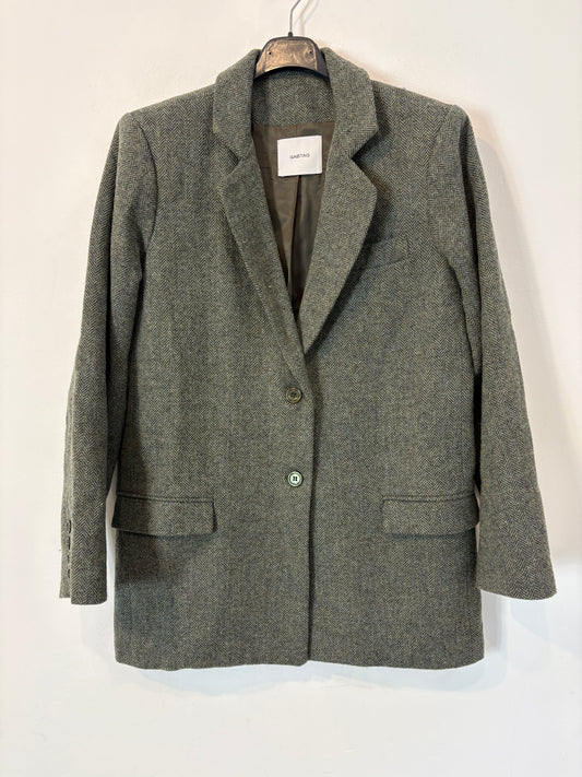 GABTAG. Blazer lana espiga azul