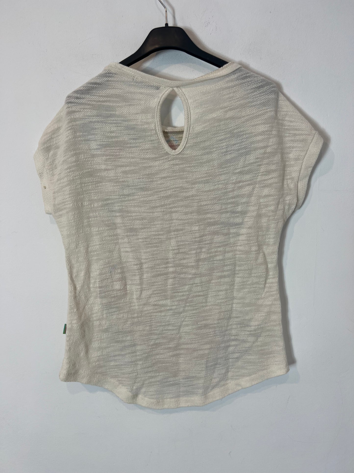 OTRAS. Top textura estampado étnico. T S/M