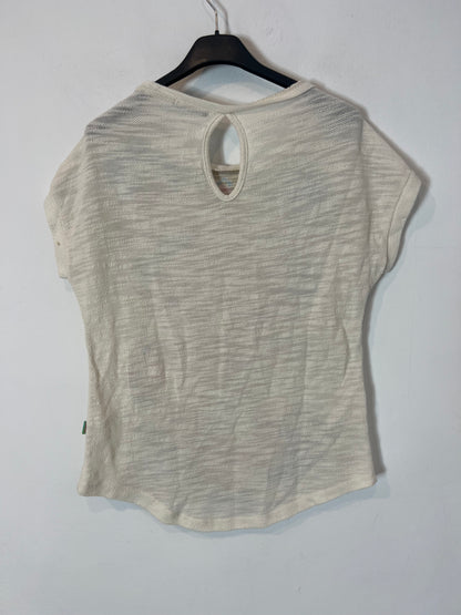 OTRAS. Top textura estampado étnico. T S/M