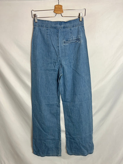 ARTLOVE JEANS. Denim pata ancha bolsillos . T 36
