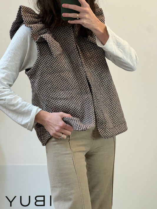 ZUA. Chaleco jaspeado volante