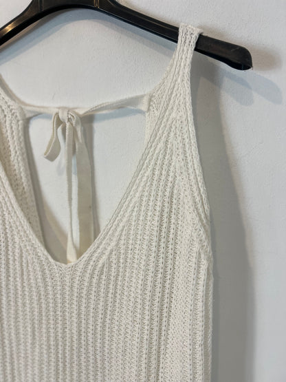 SYSTEMACTION. Vestido punto blanco T. S