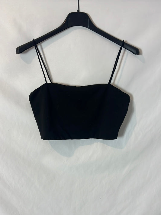 SHEIN. Croptop negro  licra T.s