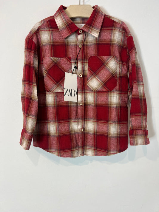 ZARA. Checkered textured shirt. Size 6 years