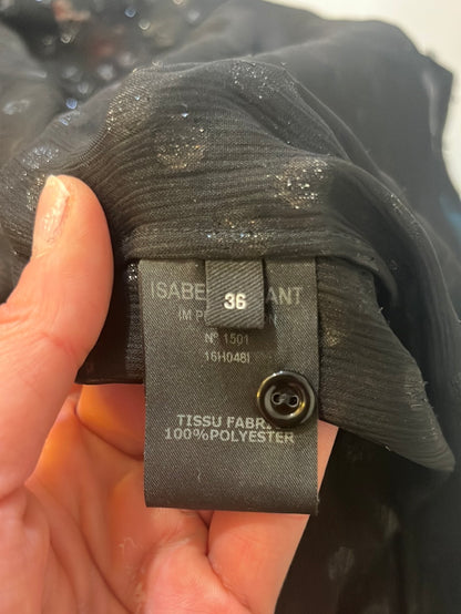 ISABEL MARANT. Black polka dot blouse T.36