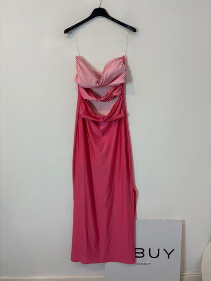 BAOBAB. Vestido rosa largo abertura