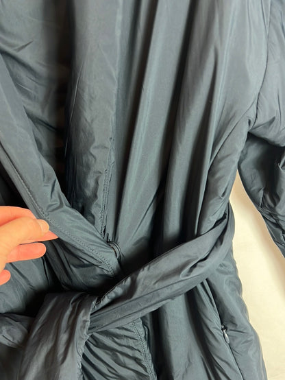 MANGO. Plumas azul cruzado. T XS