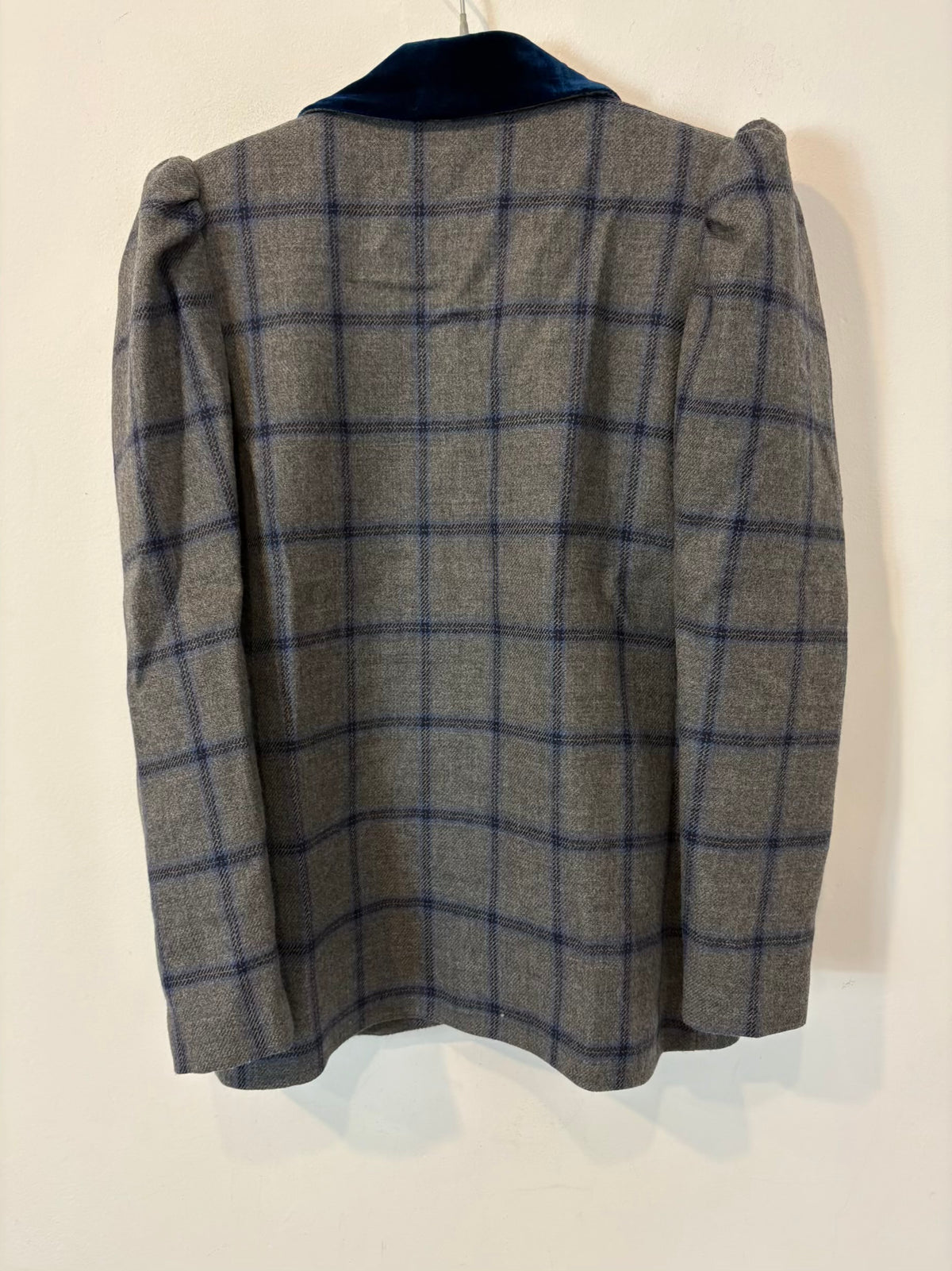 VANDERWILDE. Chaqueta lana y terciopelo tonos azules