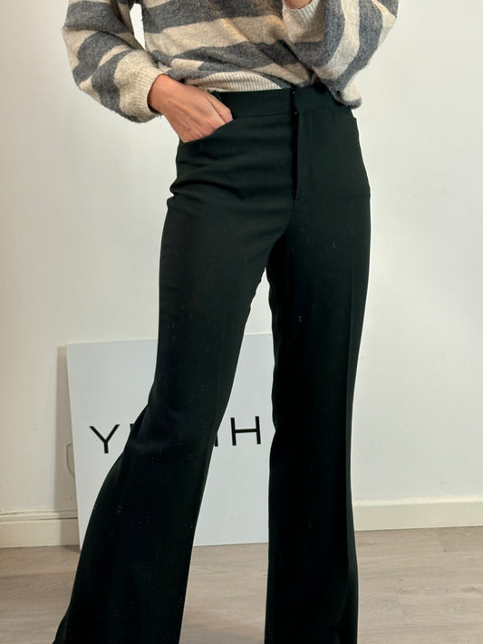 ZARA. pantalón fluido verde