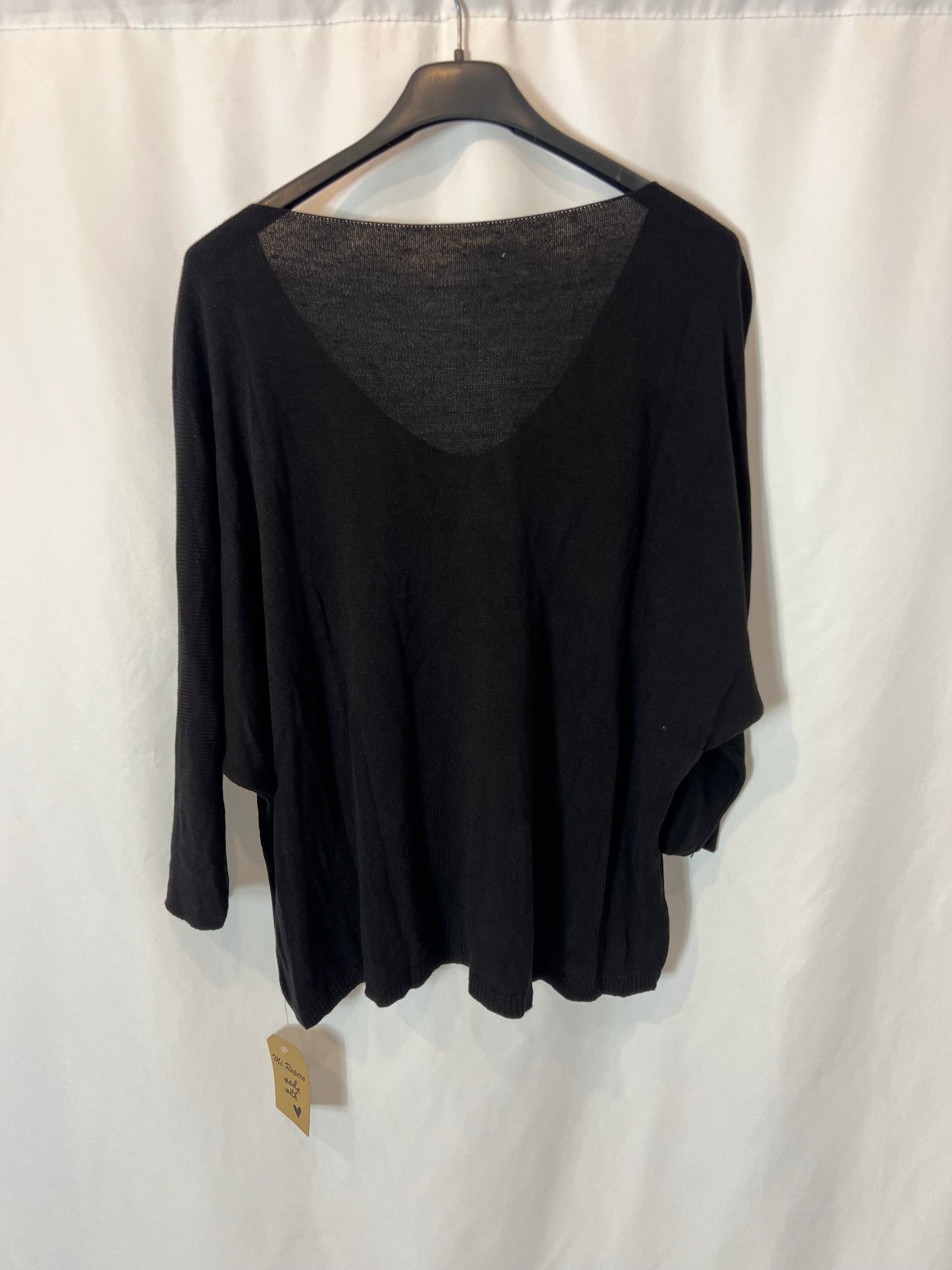 OTRAS. Jersey negro fluido TU(S)