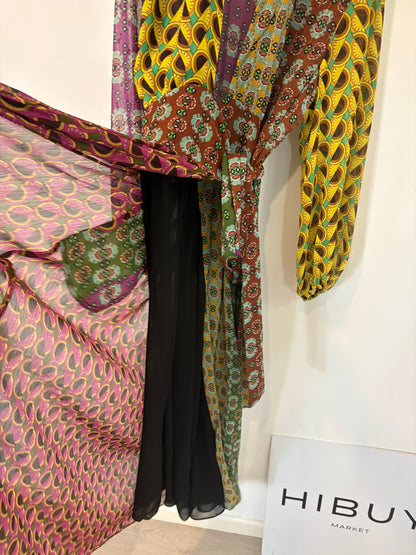 ZARA. Vestido largo estampado colores