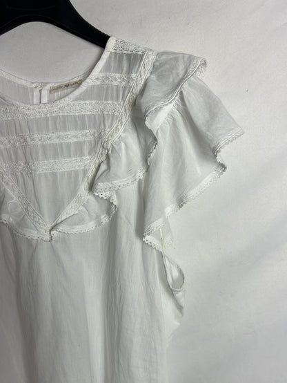 OTRAS. Blusa manga corta encaje. T M