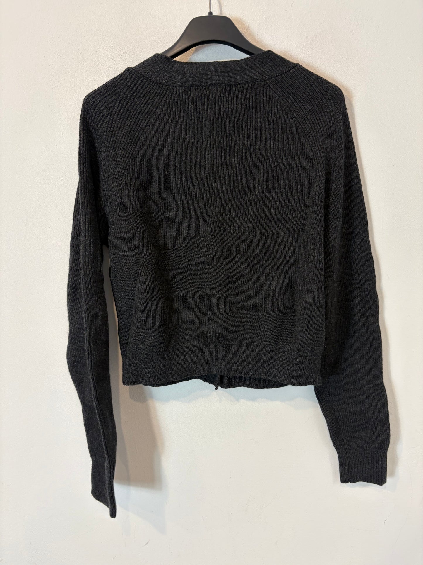 ZARA. Chaqueta punto gris marengo