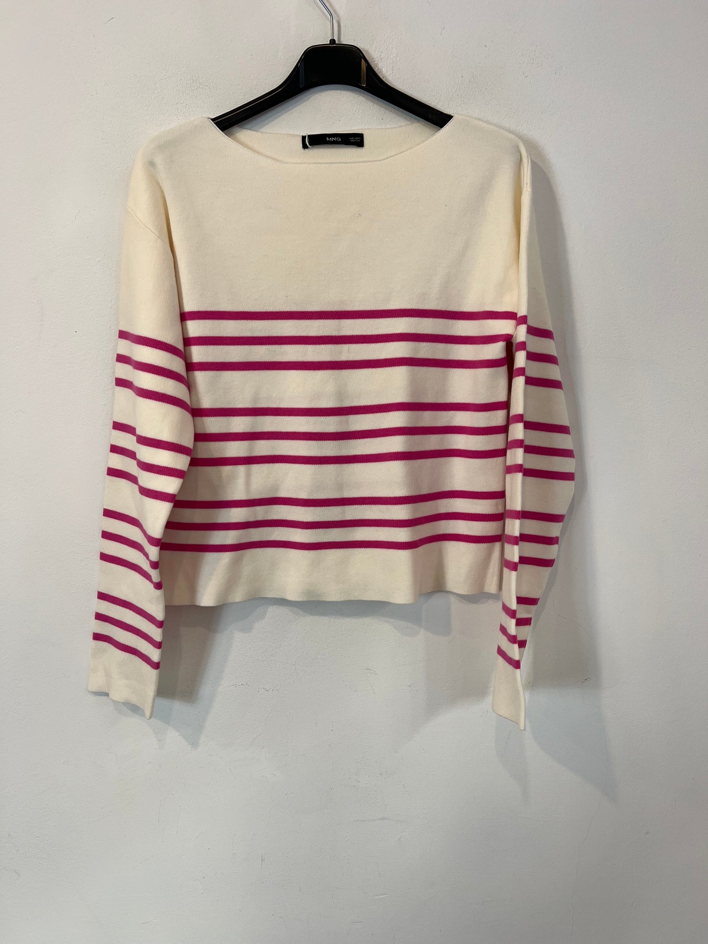 MANGO. Jersey blanco rayas