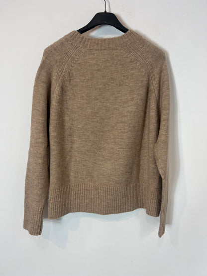 MANGO. Jersey beige ancho  T.xs/s