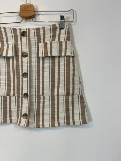 MANGO. Falda corta rayas T.xs