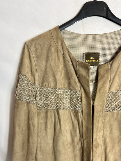 GIL SANTUCCI. Double-textured jacket, size 40(s)