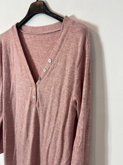 OTRAS. Top punto rosa jaspeado. T M