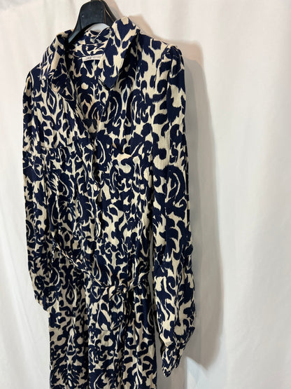 ZARA. Long blue print dress. Size XS