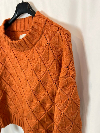 CHARLISE. Jersey naranja rombos T.s