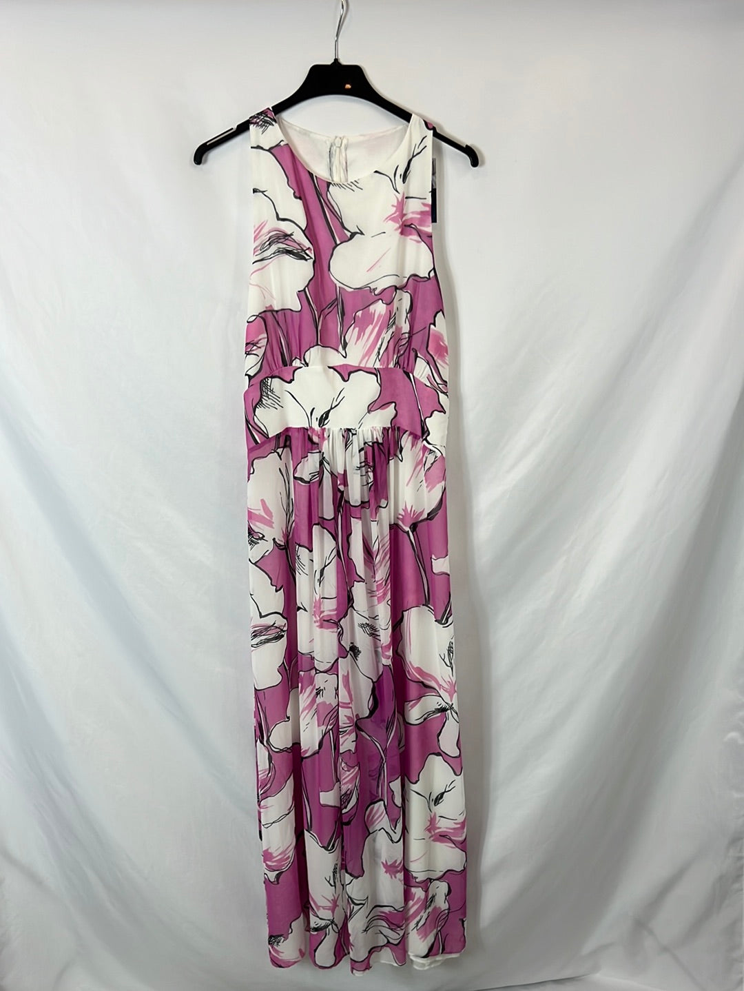 OTHERS. Long pink floral dress Ts