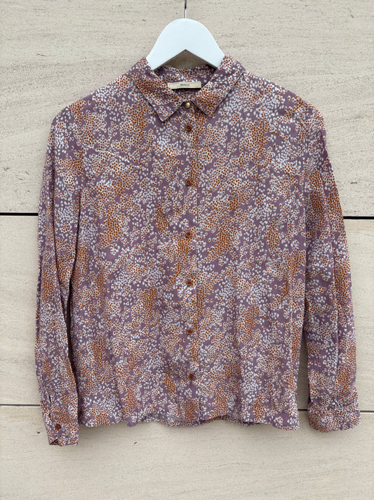 SESSÚN. Blusa malva estampada