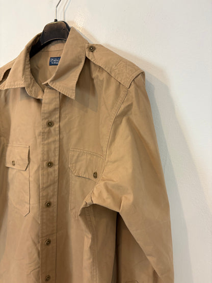 POLO RALPH LAUREN. Camisa camel bolsillos. T M